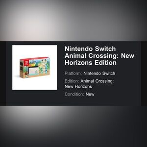 Animal crossing edition Nintendo switch (2020)